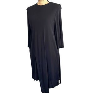 EUC! ANTEPRIMA Luxury Italian Black Asymmetrical Drape Dress - Size 40/US S/4